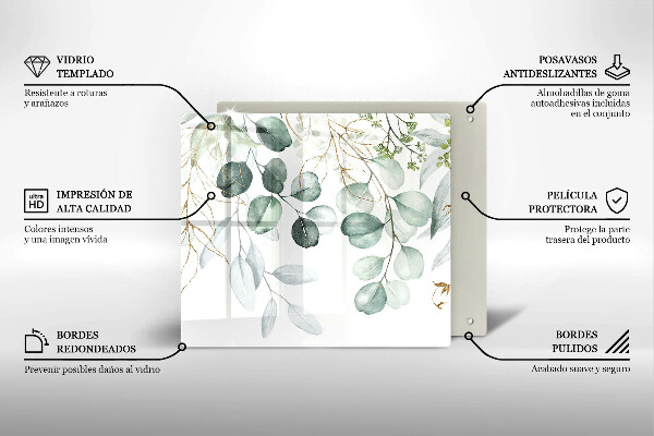 De vidrio templado Plantas pintadas