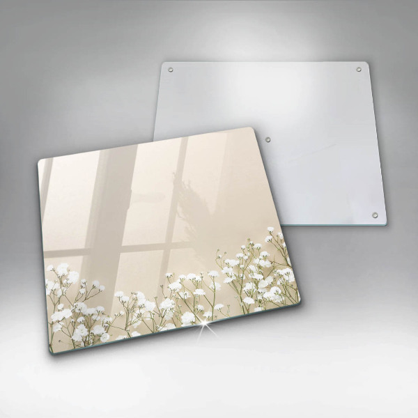 De vidrio templado Flores boho de yeso