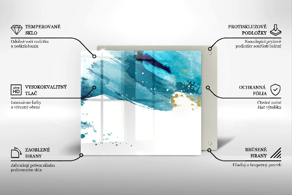 De vidrio templado Manchas azules