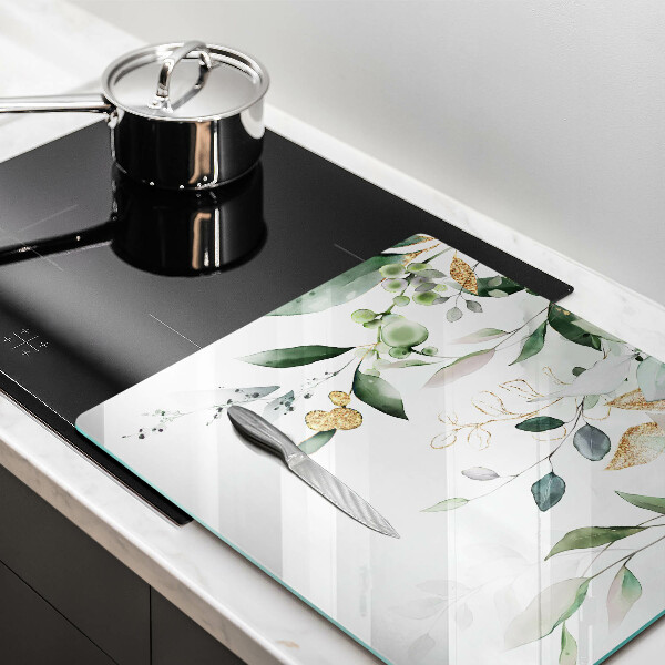 De vidrio templado Hojas de acuarela