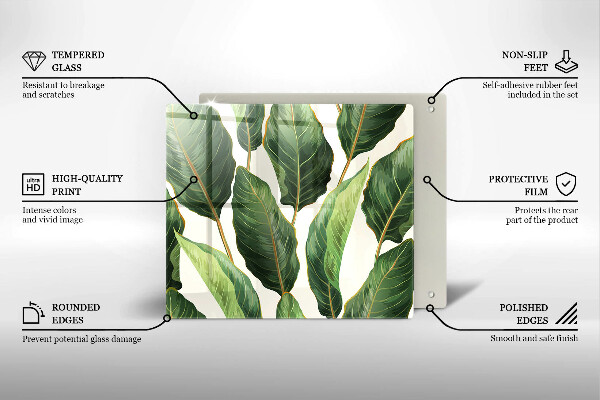 De vidrio templado Hojas de banana