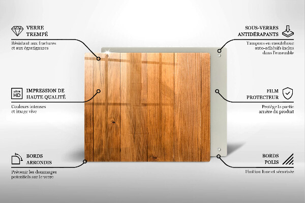De vidrio templado Tablones de madera