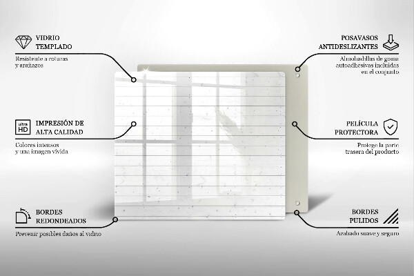 De vidrio templado Tableros brillantes modernos