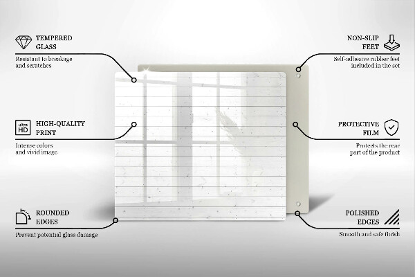 De vidrio templado Tableros brillantes modernos