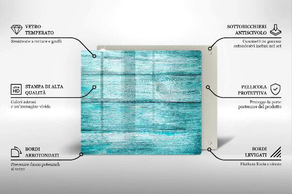 De vidrio templado Tableros de madera antiguos