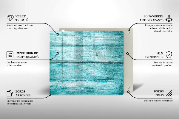 De vidrio templado Tableros de madera antiguos