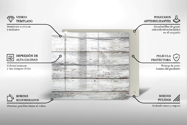 De vidrio templado Tableros de madera brillantes