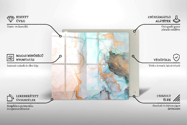 De vidrio templado Abstracción de mármol