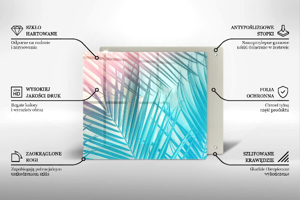 De vidrio templado Hojas pastel