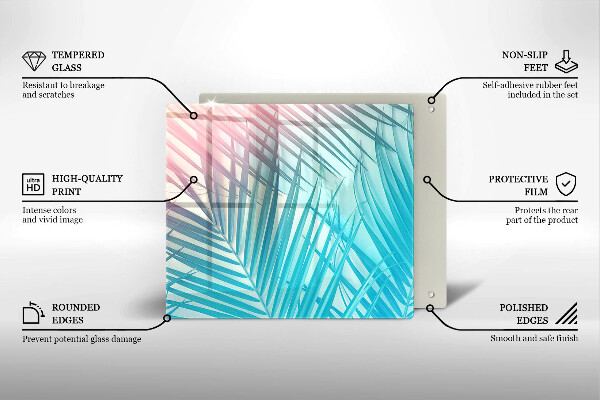 De vidrio templado Hojas pastel