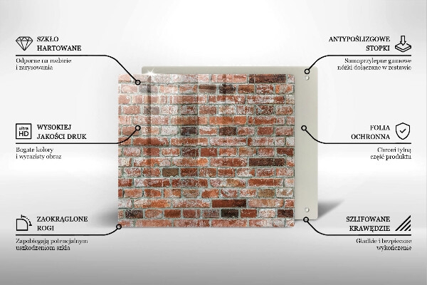 De vidrio templado Antiguo muro de ladrillo