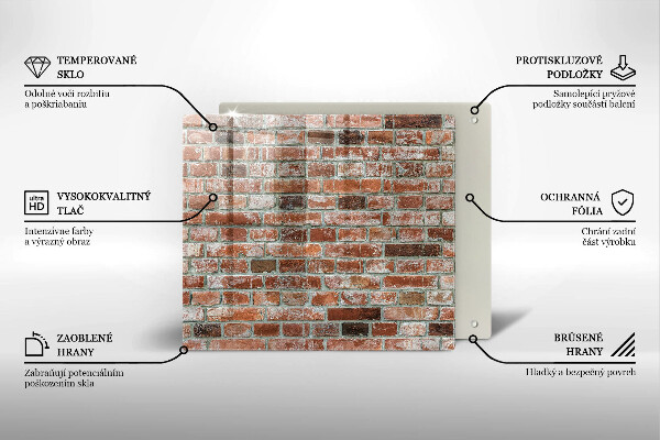 De vidrio templado Antiguo muro de ladrillo