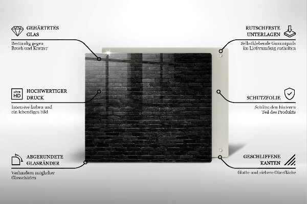 De vidrio templado Pared de ladrillo