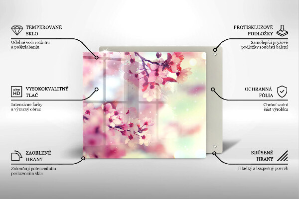 De vidrio templado Flores de manzana de la naturaleza