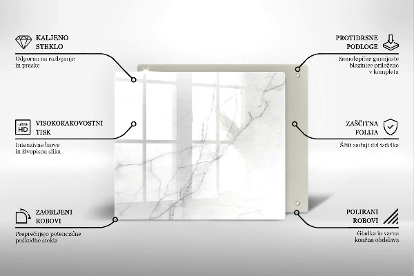 De vidrio templado Fondo de piedra de mármol