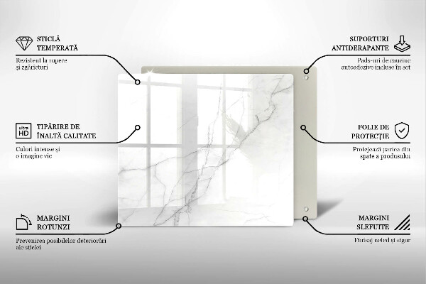 De vidrio templado Fondo de piedra de mármol