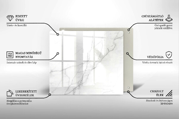 De vidrio templado Fondo de piedra de mármol