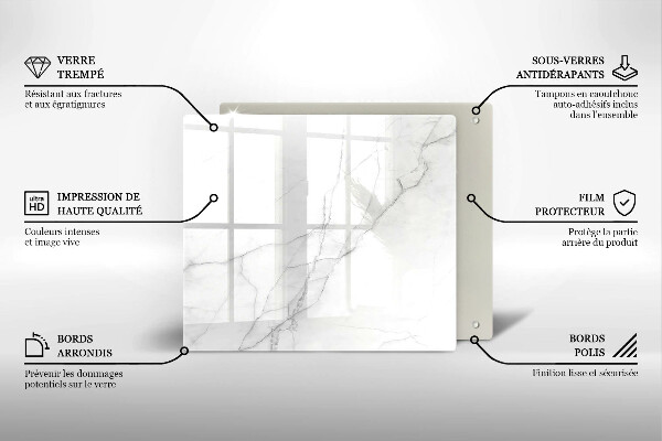 De vidrio templado Fondo de piedra de mármol