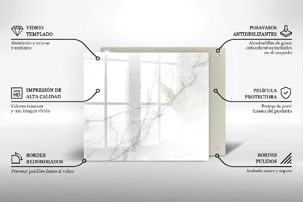 De vidrio templado Fondo de piedra de mármol