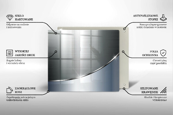 De vidrio templado Patrón de abstracción de metal