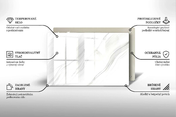 Tabla de cortar de vidrio Mármol delicado
