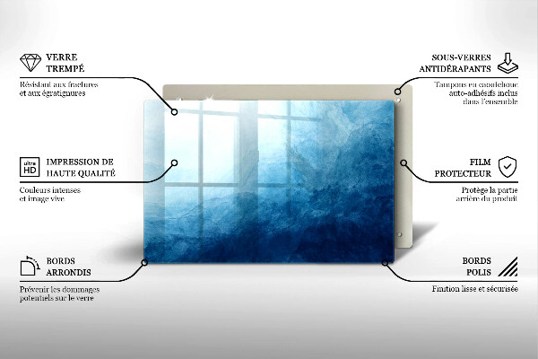 Tabla de cortar de vidrio Fondo abstracto