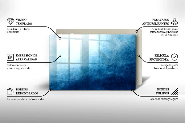 Tabla de cortar de vidrio Fondo abstracto