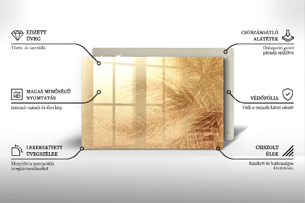 Tabla de cortar de vidrio Vacaciones de arena en la playa