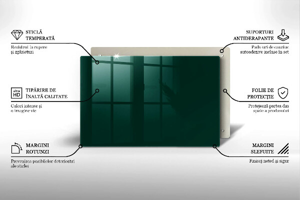 Tabla de cortar de vidrio Color verde