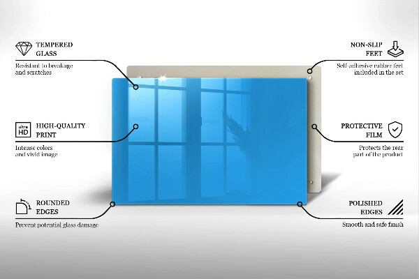 Tabla de cortar de vidrio Color azul