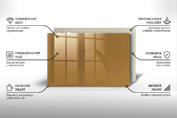 Tabla de cortar de vidrio Color beige