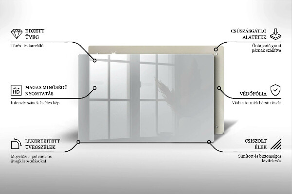 Tabla de cortar de vidrio Color gris