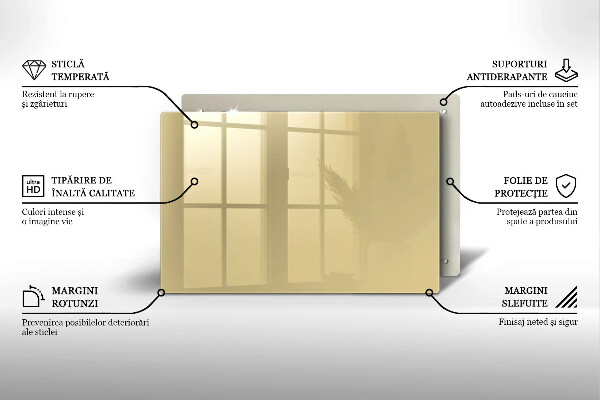 Tabla de cortar de vidrio Color beige