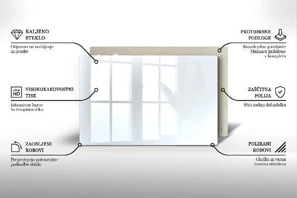 Tabla de cortar de vidrio El color blanco