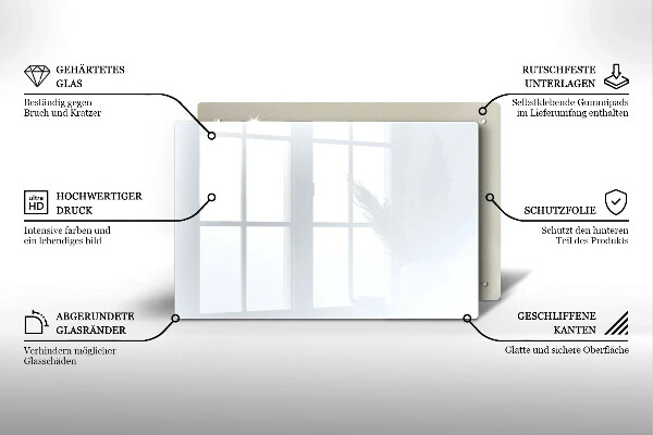 Tabla de cortar de vidrio El color blanco