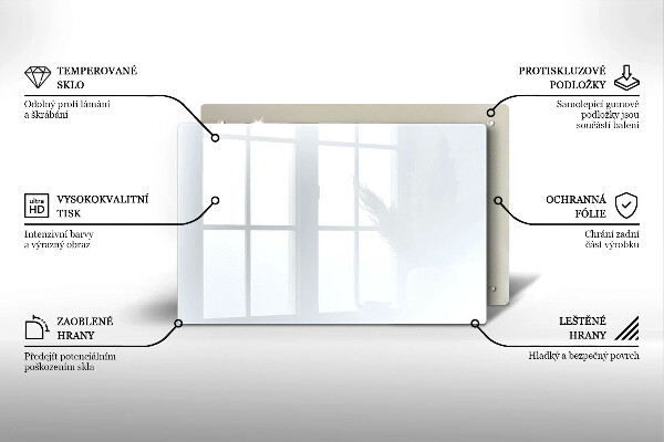 Tabla de cortar de vidrio El color blanco