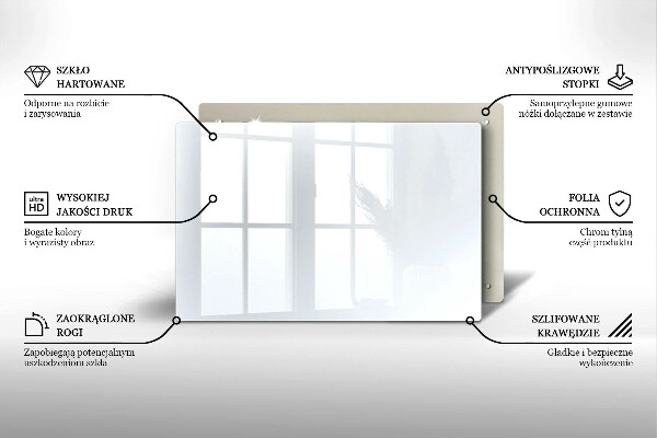Tabla de cortar de vidrio El color blanco