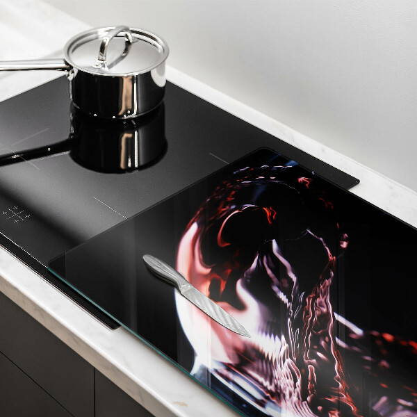 Tabla de cortar de vidrio Una copa de vino tinto