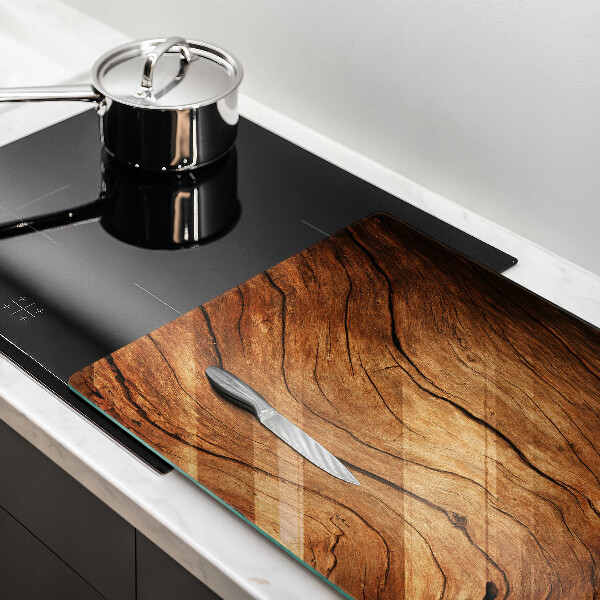 Tabla de cortar de vidrio Textura de tablero de madera