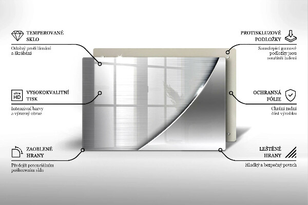 Tabla de cortar de vidrio Formas metálicas