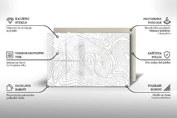 Tabla de cortar de vidrio Formas abstractas