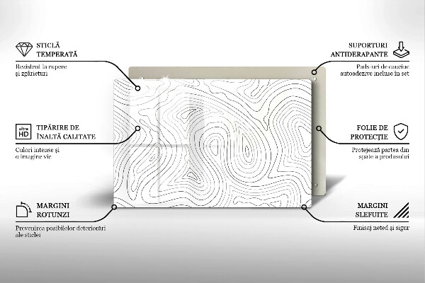 Tabla de cortar de vidrio Formas abstractas