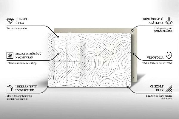 Tabla de cortar de vidrio Formas abstractas