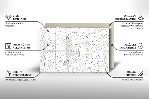 Tabla de cortar de vidrio Formas abstractas