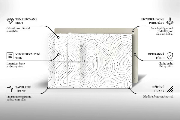 Tabla de cortar de vidrio Formas abstractas