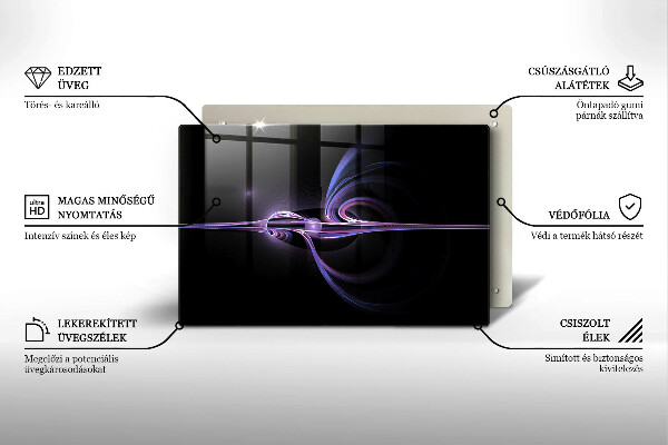 Tabla de cortar de vidrio Abstracción moderna