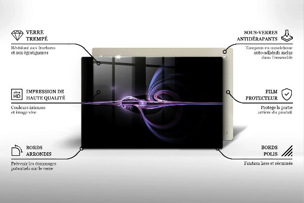 Tabla de cortar de vidrio Abstracción moderna