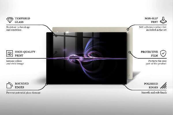 Tabla de cortar de vidrio Abstracción moderna