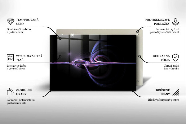 Tabla de cortar de vidrio Abstracción moderna