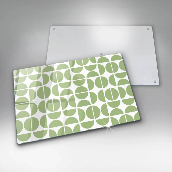 Tabla de cortar de vidrio Patrón de formas boho